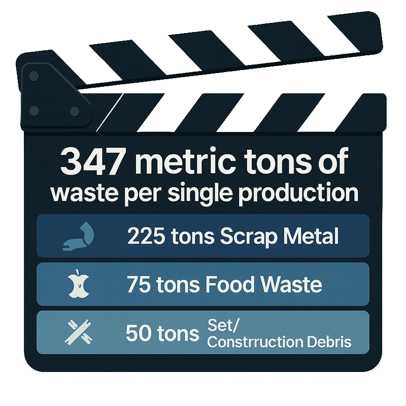 Graph showing production waste data